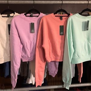 **lilac** Wild Fable cropped sweatshirts (2nd color from left)